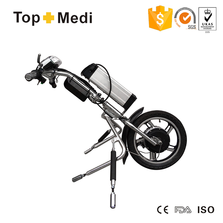 智能轮椅：普通轮椅加一个单轮电动轮胎，立马就可以走动了