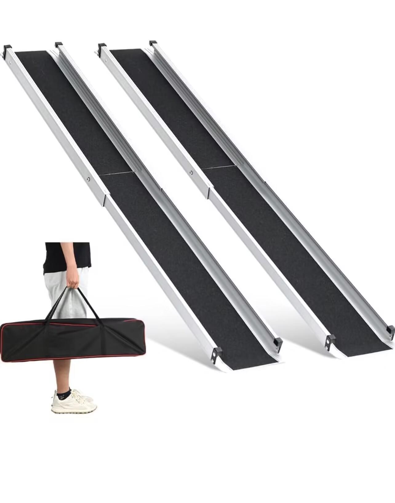 New product recommendation: 5-foot/7-foot telescopic aluminum ladder TMR207, helping disabled people and the elderly to travel barrier-free