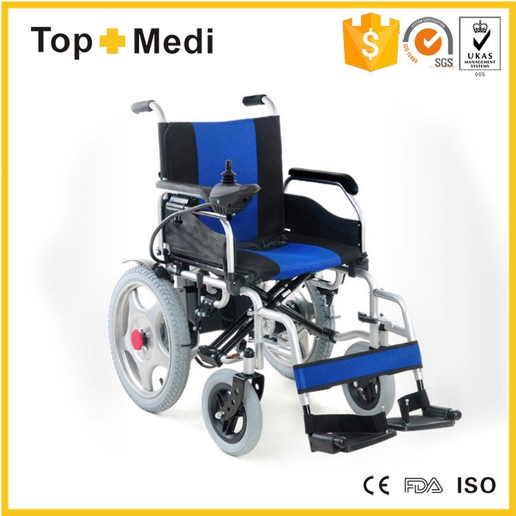 TEW002B High Strength Steel Outdoor Handicapped Electric Wheelchair with Swing Footrest